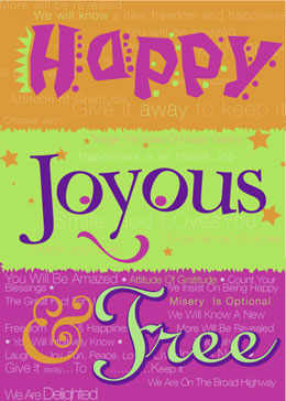 Product: Happy Joyous and Free Greeting Card