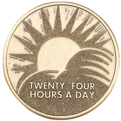 Product: Twenty Four Hours a Day Commemorative Medallion