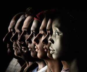 Profiles of seven individuals, all with different features and ethnicities